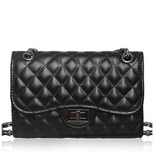 Quilted purse with extendable chain strap